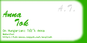 anna tok business card